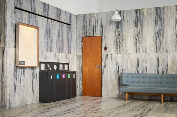 Bica Model 869 Affaldssortering 3x65 L Formede indkast Sort