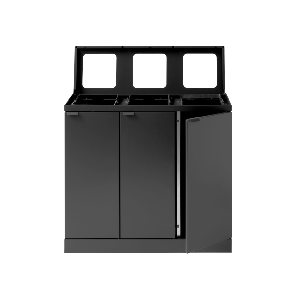 Bica Model 870 Affaldssortering 3x45 L bne indk. Antracit