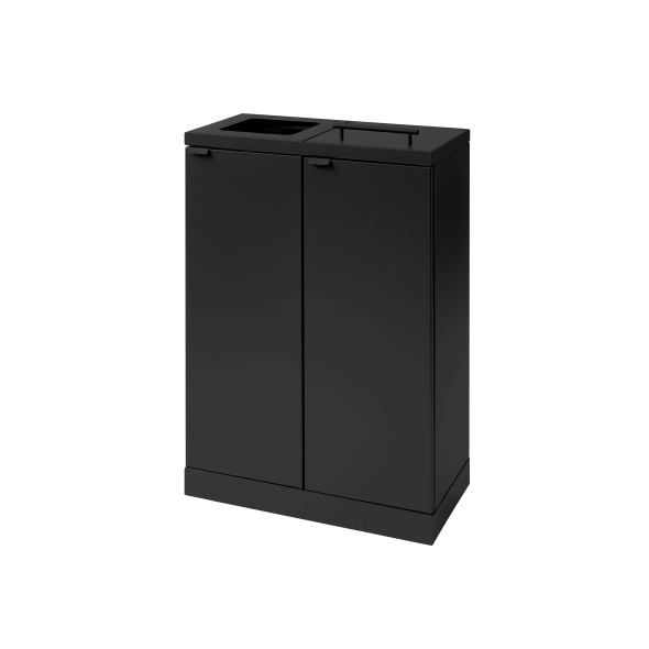 Bica Model 874 Affaldssortering 2x65 liter Lftelg/bent indkast Sort