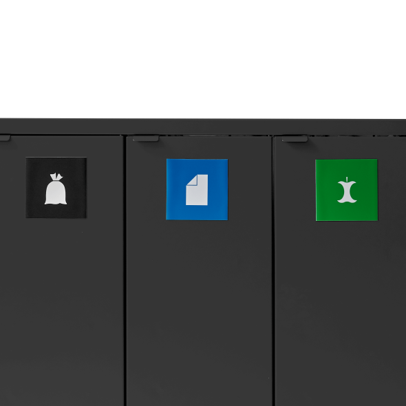 Bica Model 875 Affaldssortering 3x65 liter Lftelg/formede SORT