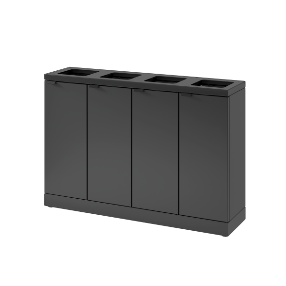 Bica Model 878 Affaldssortering 4x45 L bne indkast Antracit