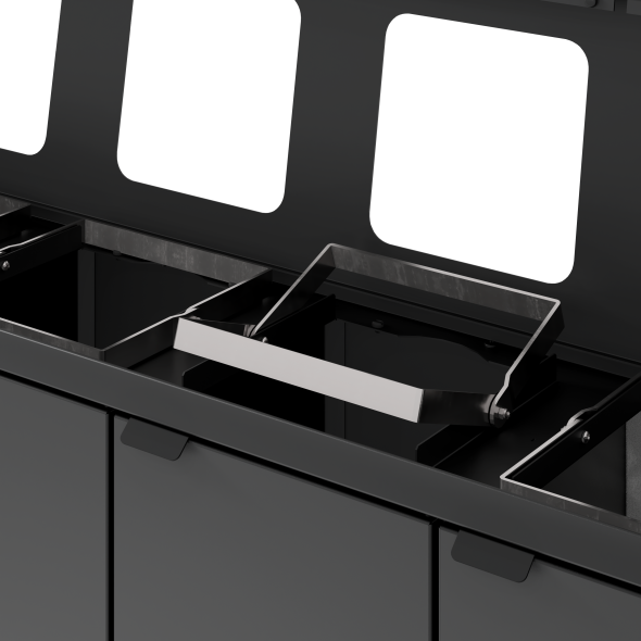 Bica Model 878 Affaldssortering 4x45 L bne indkast Antracit