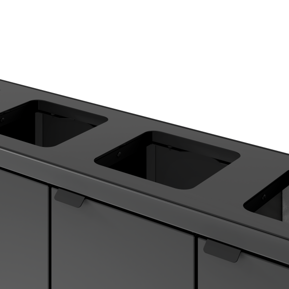 Bica Model 878 Affaldssortering 4x45 L bne indkast Antracit