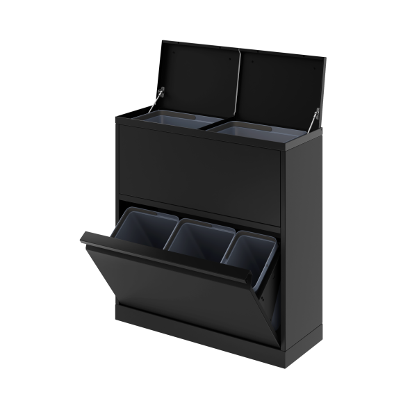 Bica Model 881 Affaldssortering 80 liter Lftelg/Op til 11 fraktioner Sort