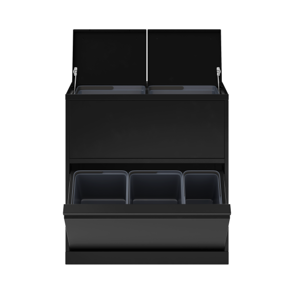 Bica Model 881 Affaldssortering 80 liter Lftelg/Op til 11 fraktioner Sort