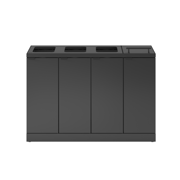 Bica Model 883 Affaldssortering 4x45 liter Lftelg/bne indkast Antracit