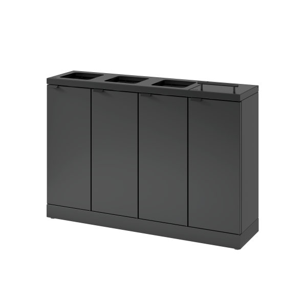 Bica Model 883 Affaldssortering 4x45 liter Lftelg/bne indkast Antracit
