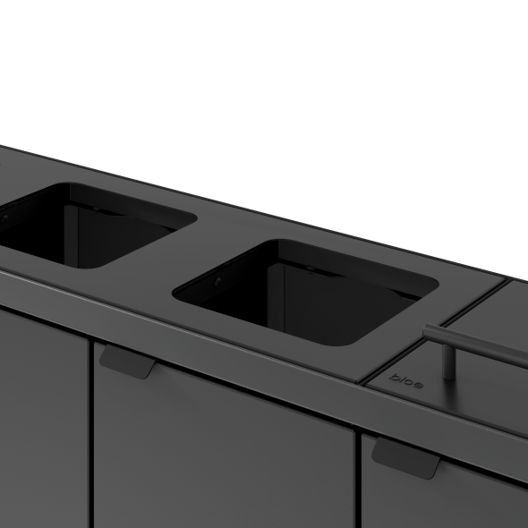 Bica Model 883 Affaldssortering 4x45 liter Lftelg/bne indkast Antracit