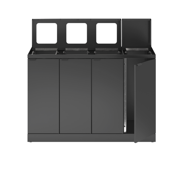 Bica Model 883 Affaldssortering 4x45 liter Lftelg/bne indkast Antracit