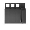 Bica Model 883 Affaldssortering 4x45 liter Lftelg/bne indkast Antracit