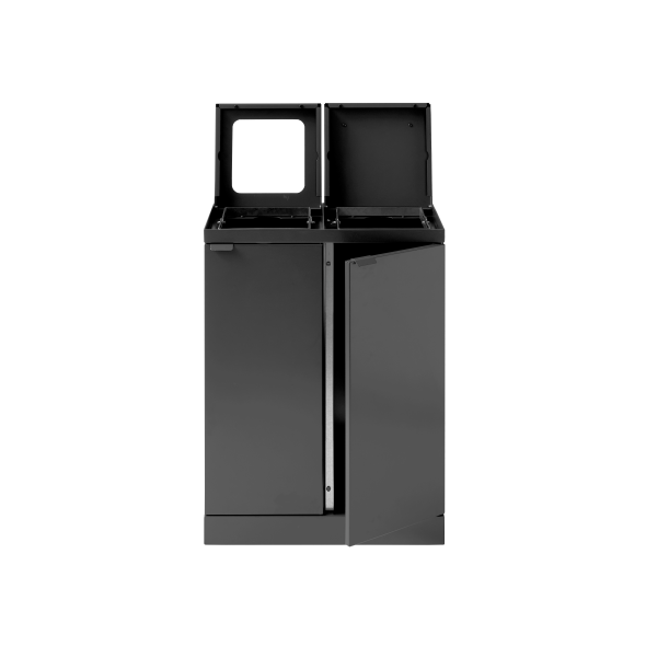 Bica Model 886 Affaldssortering 2x45 liter Lftelg/bent indkast Antracit