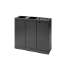 Bica Model 887 Affaldssortering 3x45 liter Lftelg/bne indkast Antracit
