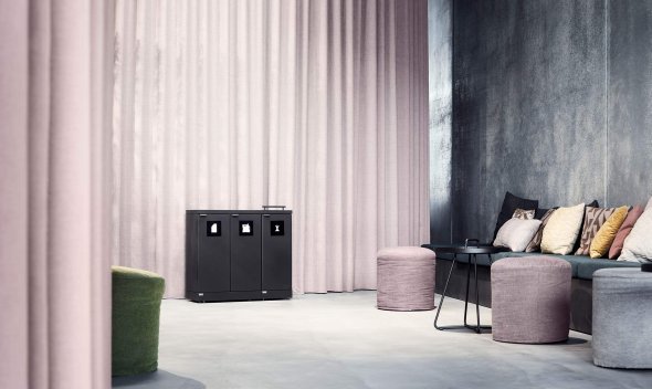 Bica Model 887 Affaldssortering 3x45 liter Lftelg/bne indkast Antracit