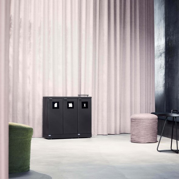 Bica Model 887 Affaldssortering 3x45 liter Lftelg/bne indkast Antracit