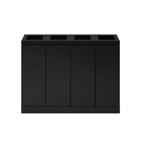 Bica Model 891 Affaldssortering 4x60 liter bne indkast Sort