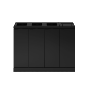 Bica Model 892 Affaldssortering 4x60 liter Lftelg/bne indkast Sort