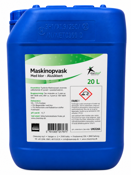 Maskindisk med klor Alu safe, 20 kg