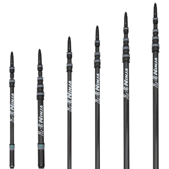 Unger Ninja Carbon TeleStang 2 sektioner, 2,52 m