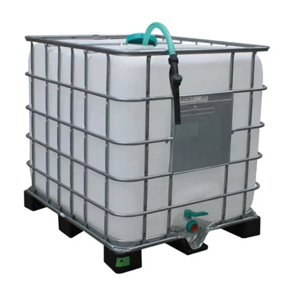 Palletank Stationr IBC vandtank 1000 Ltr Tank with Transfer Pump and Hose Kit