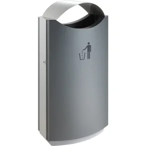 Udendrs affaldsspand, gr, stl, 68 l