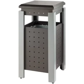 Udendrs affaldsspand, gr, stl, 36 l