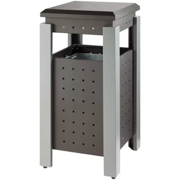 Udendrs affaldsspand, gr, stl, 36 l