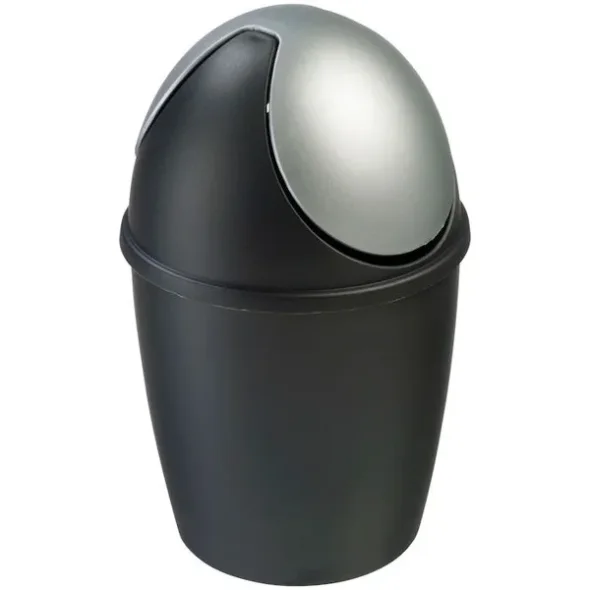 Affaldsspand med vippelg, 1,5 l, sort