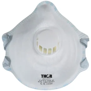 ansigtmask THOR One size hvid PP FFP2 NR D med ventil 10stk/pak