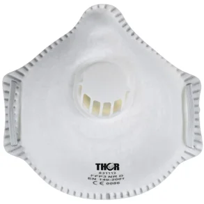 ansigtmask THOR, Onesize, hvid PP FFP3 NR D m/ventil 10stk/pak