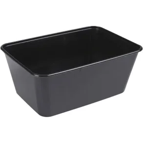 Plastbakke, 17,5x11,9x7,2cm, 950 ml, sort, PP, 1-rums 500stk