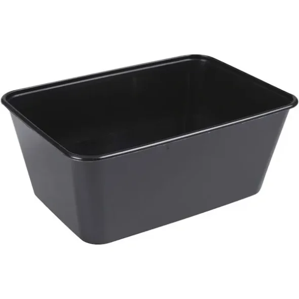 Plastbakke, 17,5x11,9x7,2cm, 950 ml, sort, PP, 1-rums 500stk