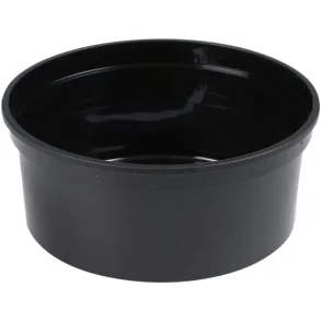 Plastbakke, 5cm, 11,5cm, 350 ml sort, PP, 1-rums 500stk/kolli