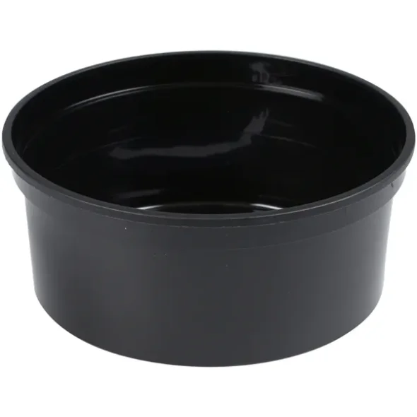 Plastbakke, 5cm, 11,5cm, 350 ml sort, PP, 1-rums 500stk/kolli