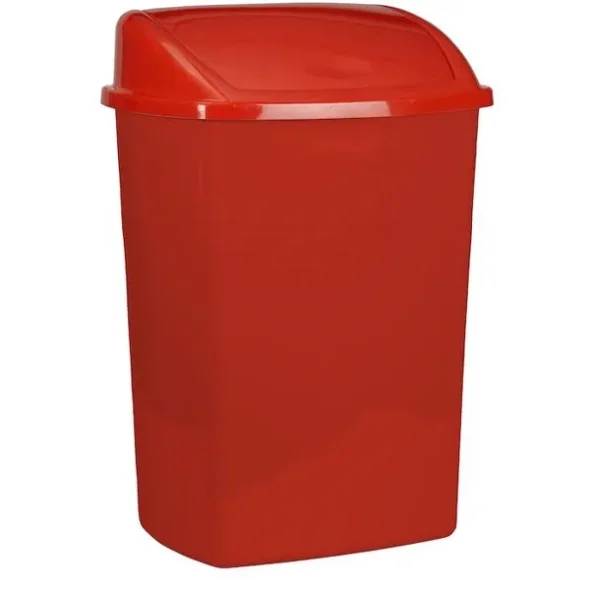 Affaldsspand, 23,5x30x40,5cm, 15 l, rd, plast, med sving lg