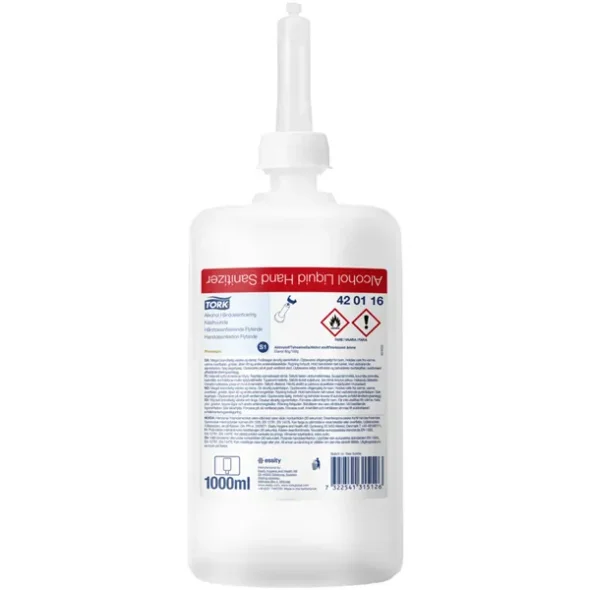 Tork Alkohol Hnddesinficering flydende, S1, 1000 ml,   6x1 liter 