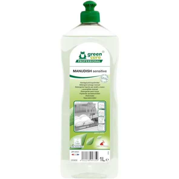 Hndopvask, Green Care Professional MANUDISH sensitive, 1 l, uden farve og parfume