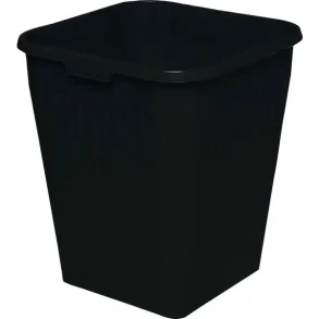 Papirkurv, Bantex, 25 l, sort firkant 33x39cm