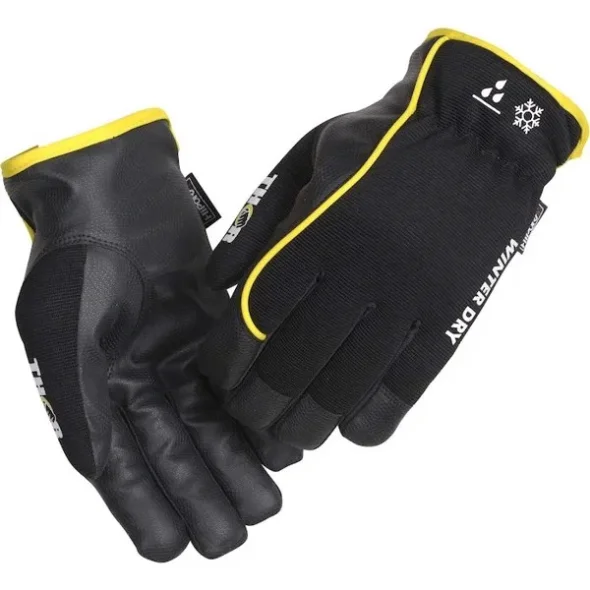 Arbejdshandske, THOR Winter Dry Driver, 9, sort, PU, uden krave, 1 par