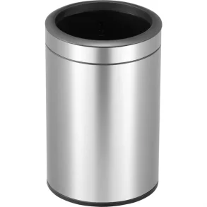 Papirkurv, EKO, stl mat, plast/rustfrit stl, 12 l,