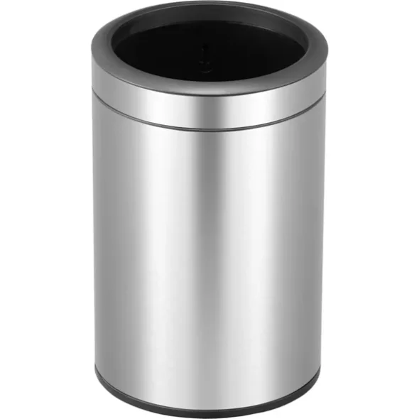 Papirkurv, EKO, stl mat, plast/rustfrit stl, 12 l,