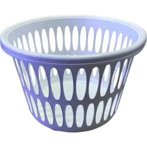 Plastkurv, 32 l, hvid, plast, rund