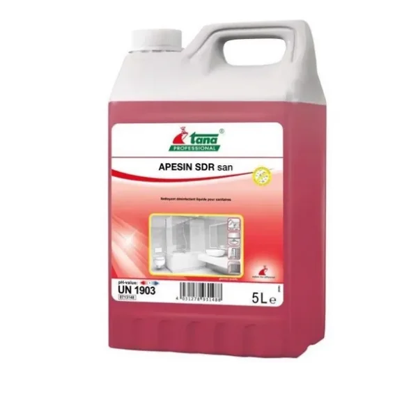 Apesin SDR san, sur, desinficerende, med farve og parfume, 5 l,