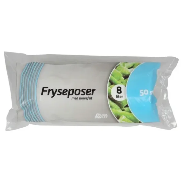 Frysepose 8 l klar LLDPE Borstar/virgin, 25x50cm 24rl/kolli