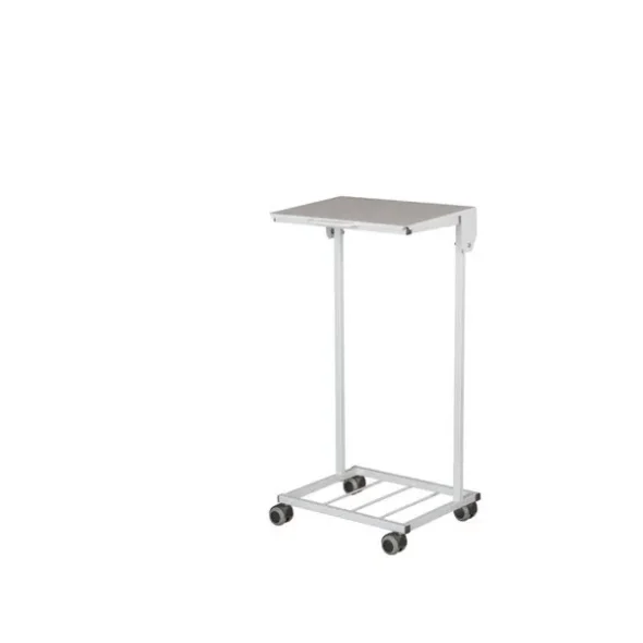 Affaldstativ med lg & hjul, hvid, 110 liter