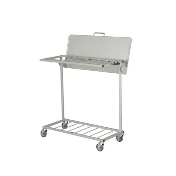 Trippel affaldsstativ, silver