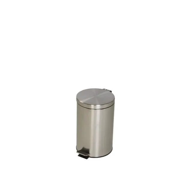 Pedalspand 12L, Slv Brstet rustfri stl