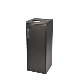 Affald 100 ltr. papir indkast, inkl. ls, Sort