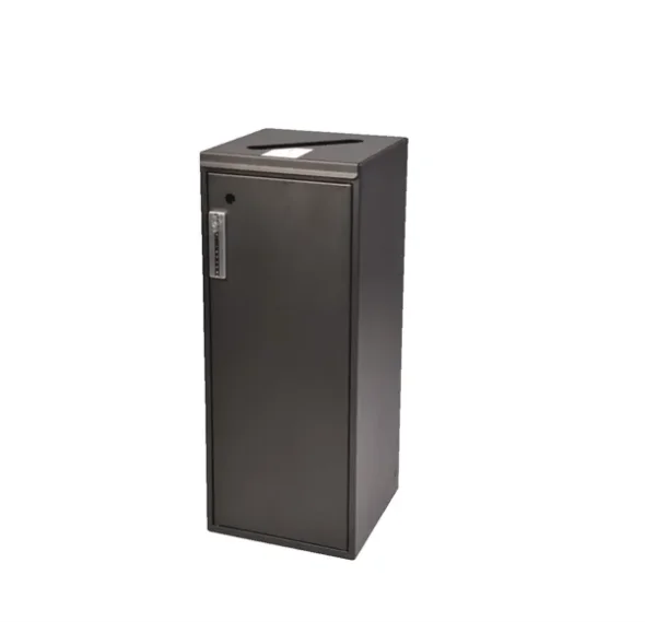 Affald 100 ltr. papir indkast, inkl. ls, Sort