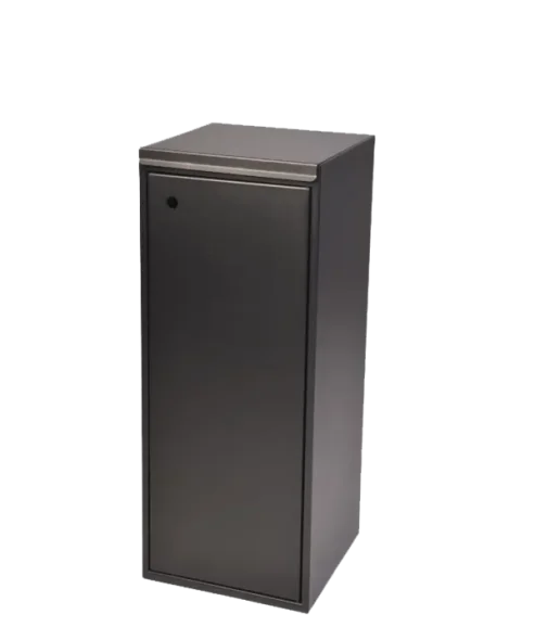 Affald 2x60 ltr. med lukket lg, Sort