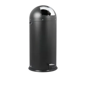 Push Bin 52 L sort Pulverlakeret stl, med pedal